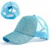 Adjustable Summer  Glitter Ponytail Baseball Cap Messy Bun Snapback Hat US  eb-49481468